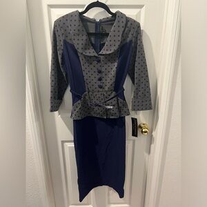 NWT Large Stop Staring Faux Separates Dress